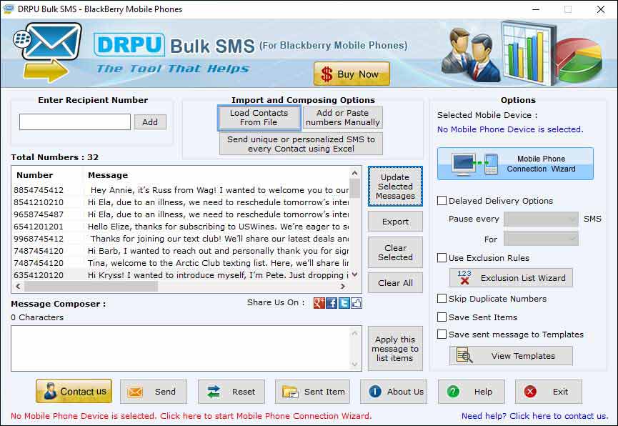 Screenshot of Group Software BlackBerry