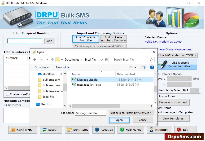 Import excel file Import excel file