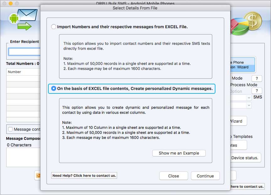 EXEL File MAC Bulk SMS Contact EXEL File