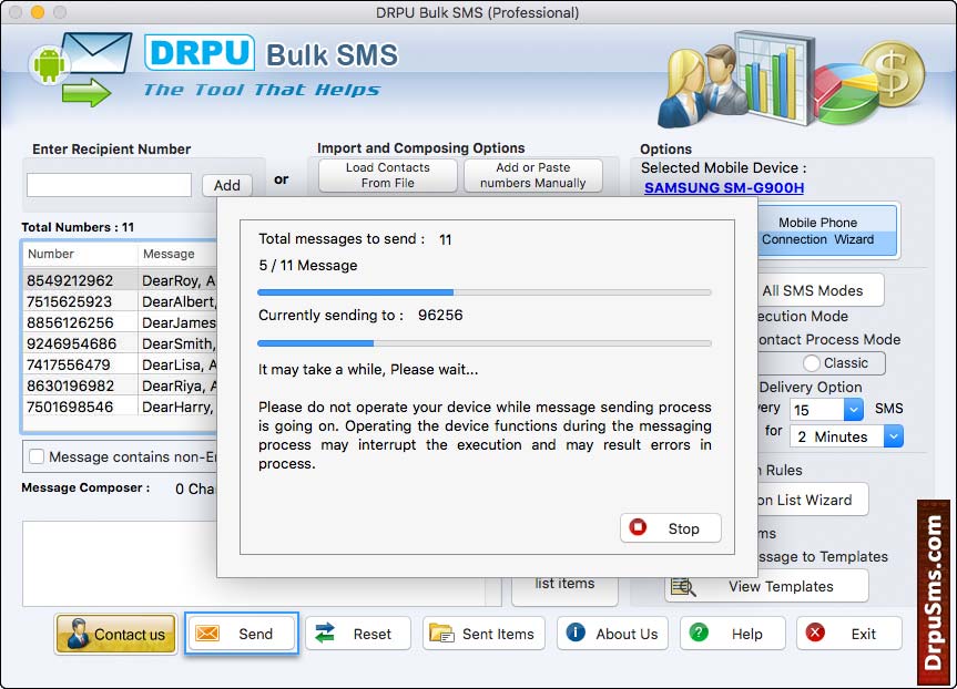 Sending Messages Messages Sending Process