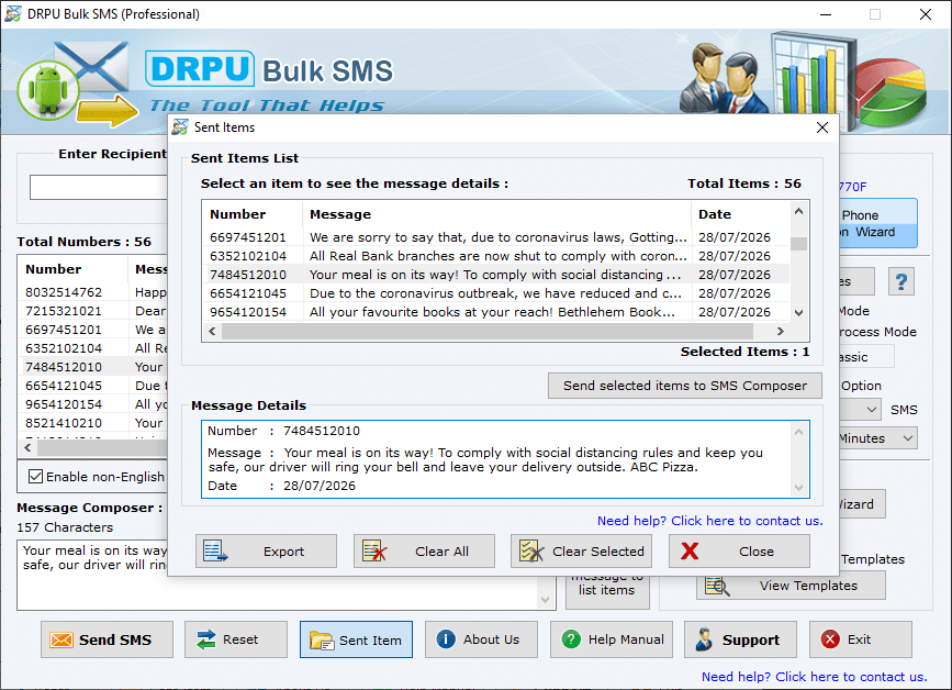 Sent Messages